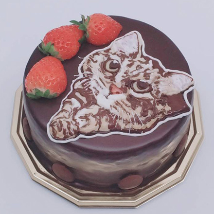 イラストチョコレートケーキ